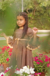 Vintage Checkered Hand-woven Dress (0-11 Years)