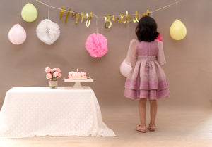 Little Lady in Lustrous Lilac  (0-11 Years)