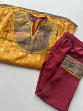 Load image into Gallery viewer, Yellow checks Kurta Set  (0-7 Years)
